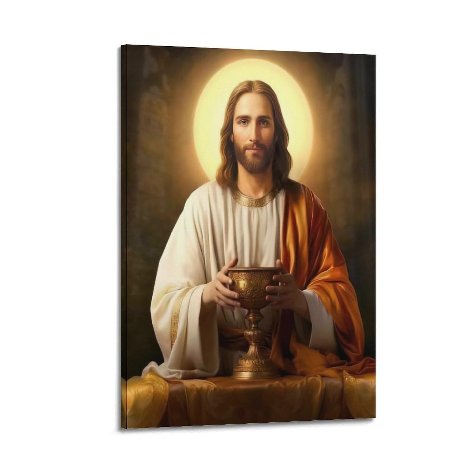 XKUGA Religion Poster Christianity Holy Son Jesus Modern Decorative Canvas Prints - Ideal Wall Art for Family, Man Cave, Game Room, Boys & Girls Bedroom 20x30inch(50x75cm)