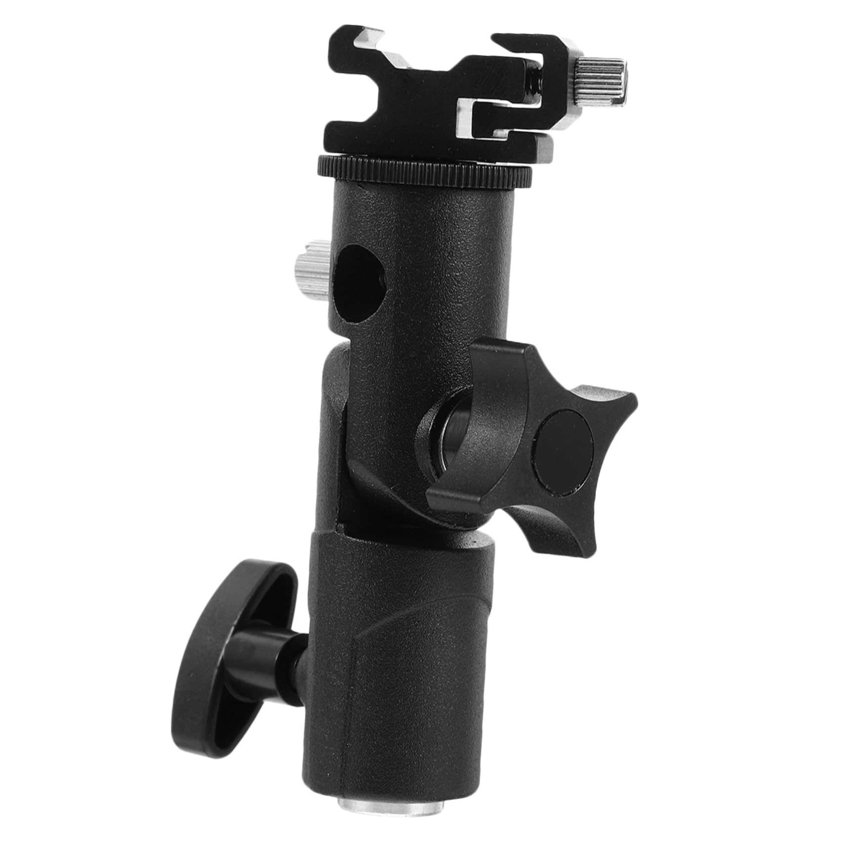 Mikikit Umbrella Stand Base Flash Holder Stand E Shape Flash Lamp Holder E Type Flash Umbrella Stand Umbrella Base Stand Dogital Camera Fotografica Camera Stand Black Aluminum Metal &