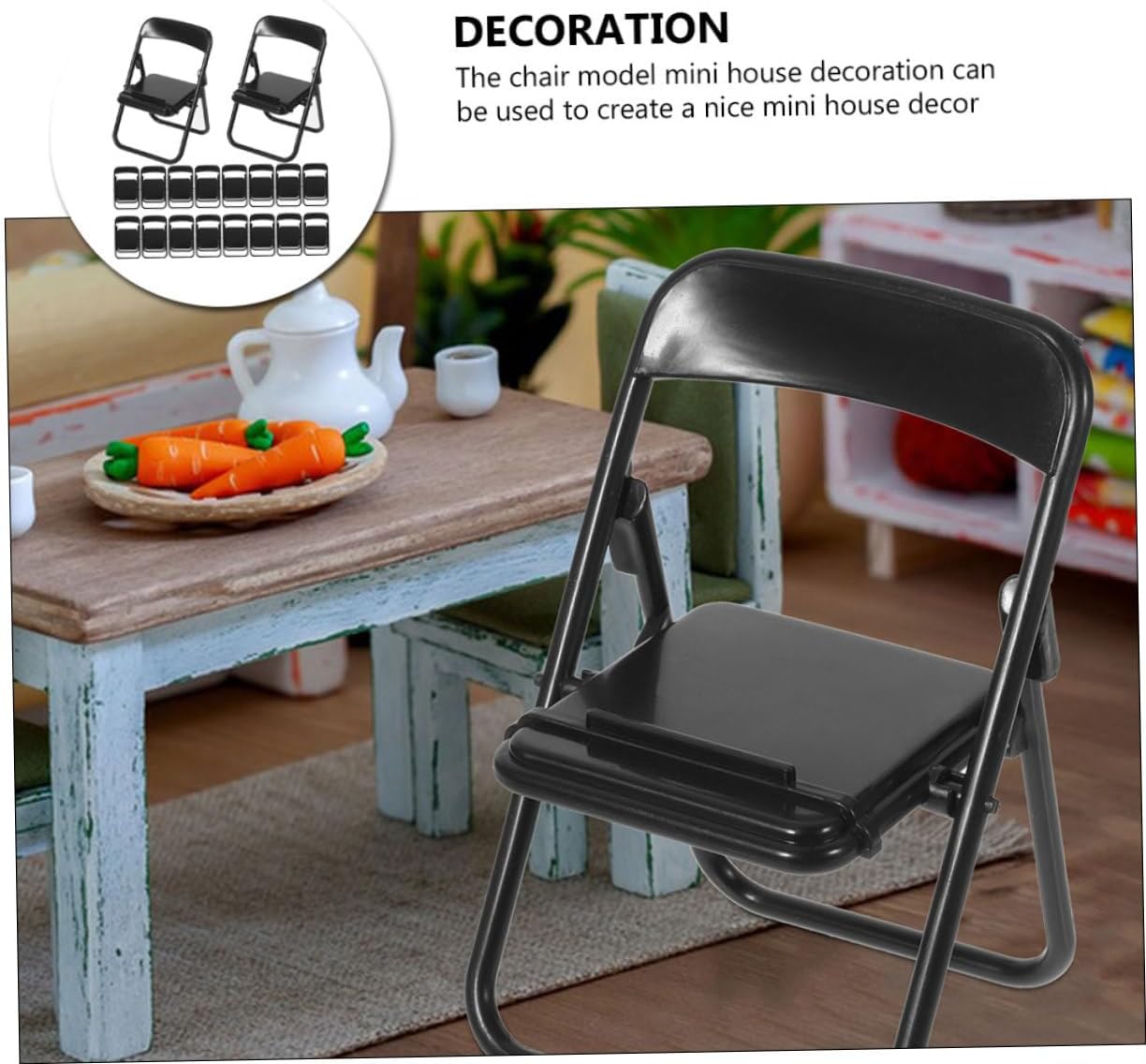 4sets 24pcs Chair Phone Holder Dollhouse Accessories Realistic Tabletop Decor for Miniature Homes Elegant and Functional Cellphone Stand 24pcs*4