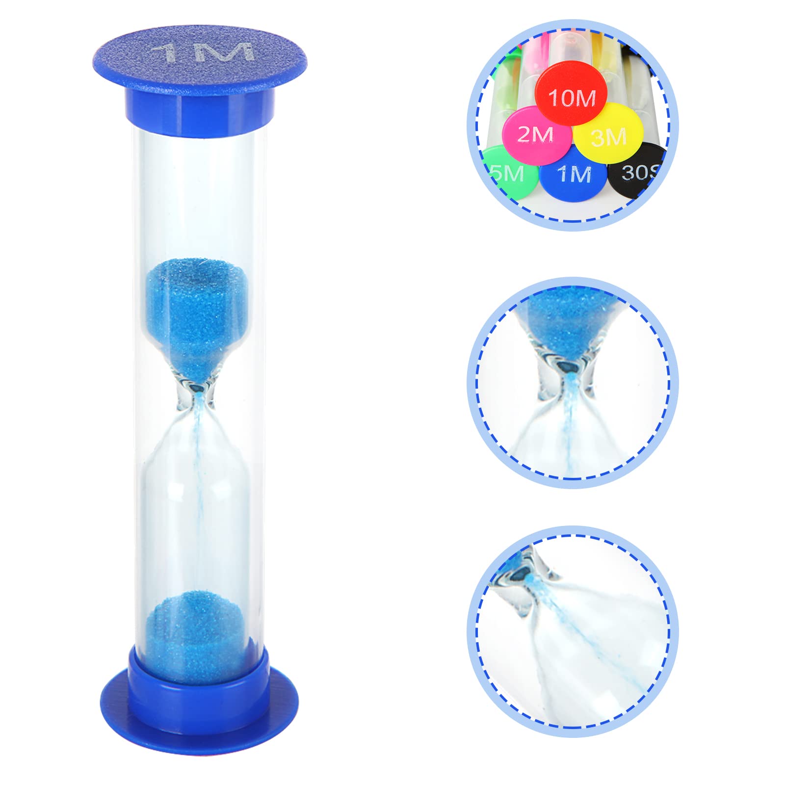Lot De 36 Sabliers Colorés 30s à 10min - Minuteries Multicolores Cuisine Jeux Travail