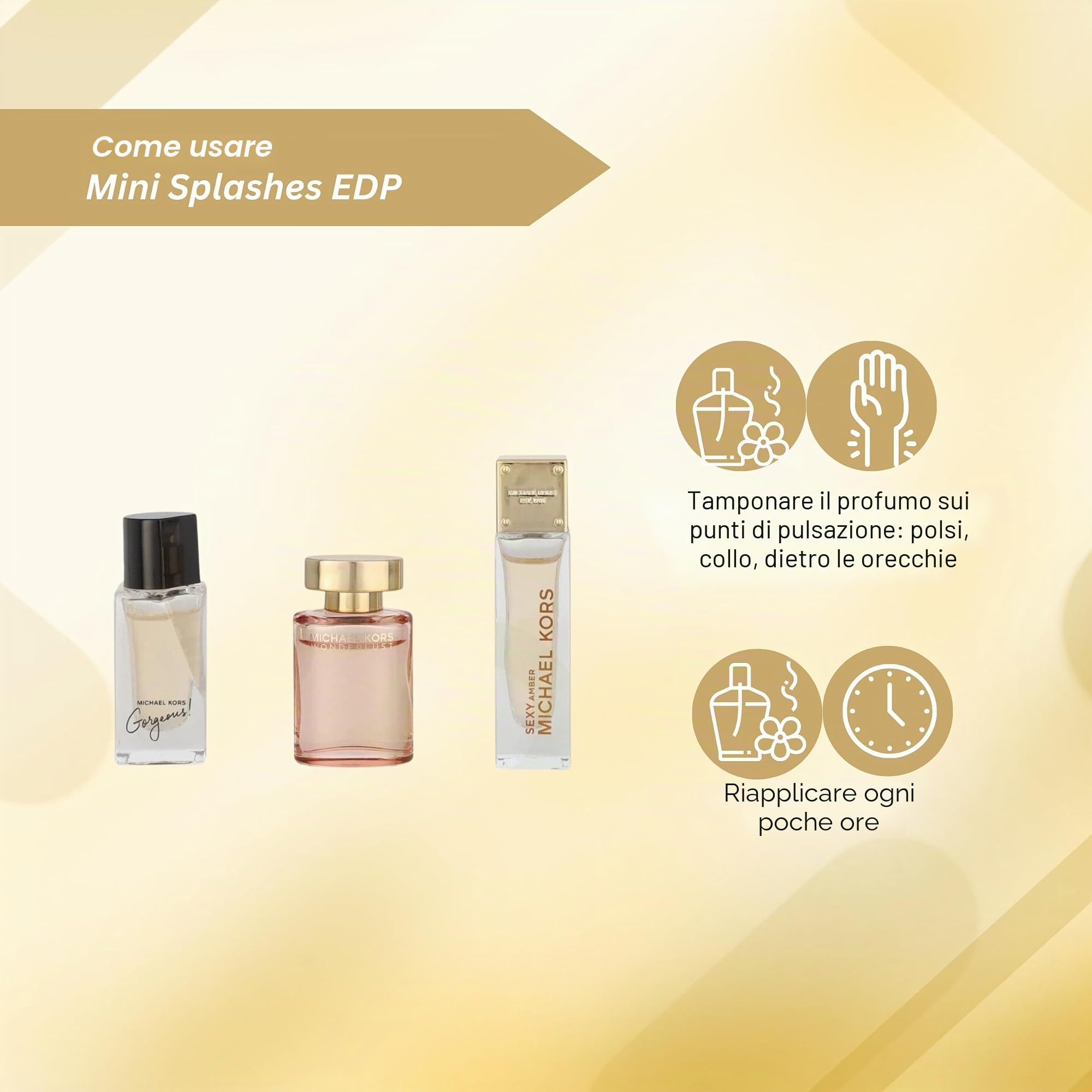 Michael Kors Miniature Collection, 3 x 5 ml (contiene Wonderlust, Ambra sexy, splendido)