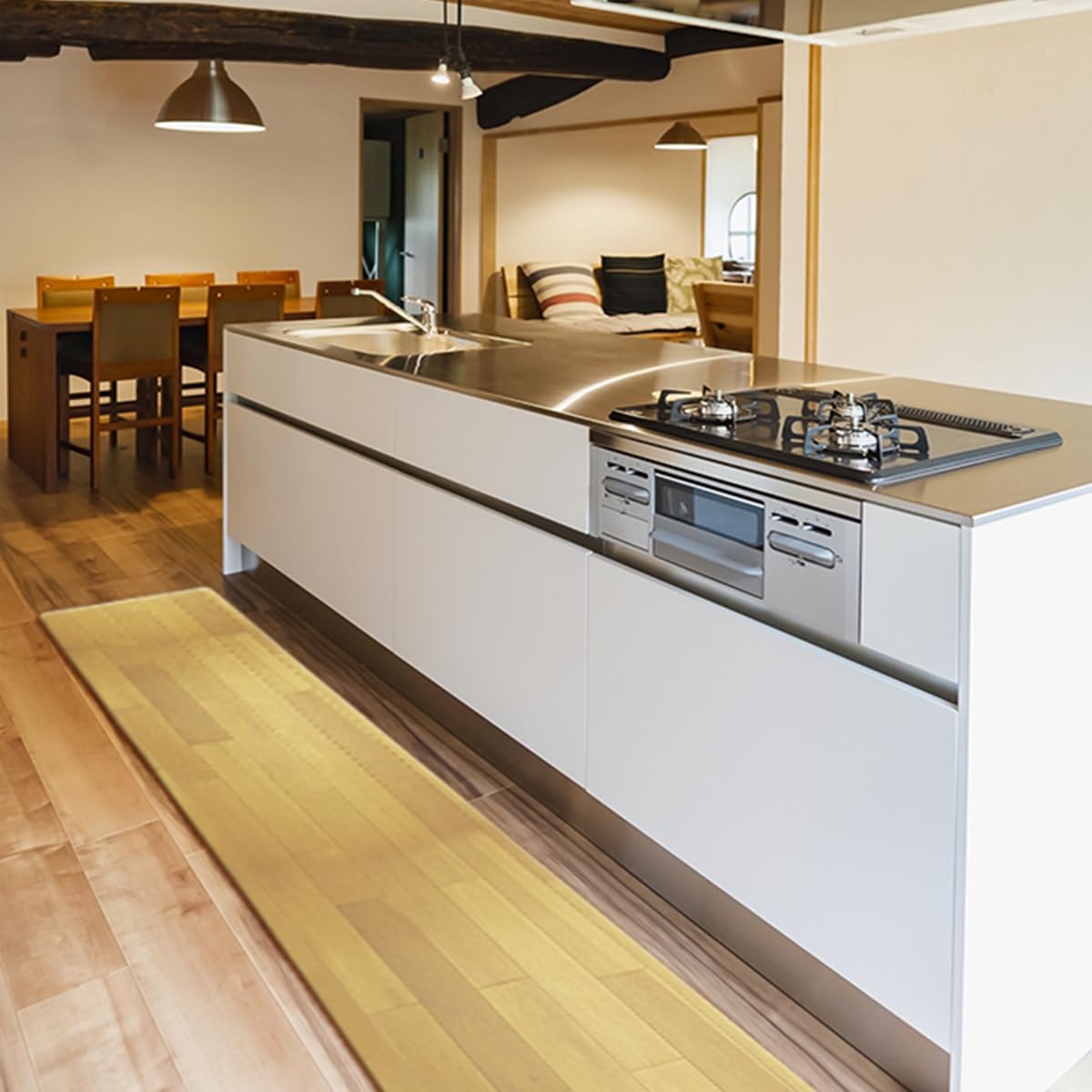 Amazon | WEIMALL キッチンマット 270×60cm 拭ける 撥水 滑り