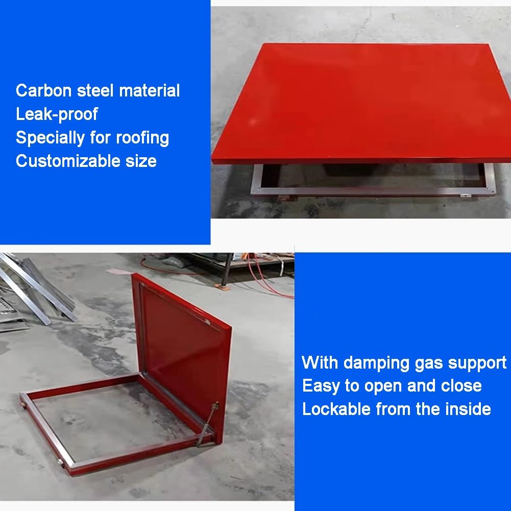Cubierta para tragaluz, cubiertas para pozos de ventanas, trampilla de acero al carbono para ático o sótano, cubierta para trampilla de mantenimiento para tragaluz
