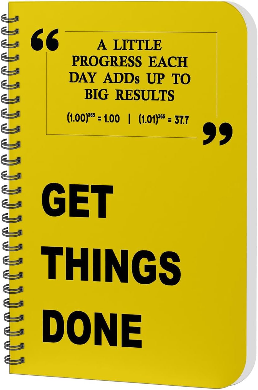 AccuPrints Undated Daily Planner I A5 I Hard Cover I Plan your day | To do List (Daily Planner, Dreamy Start(Yellow/Get Things Done)