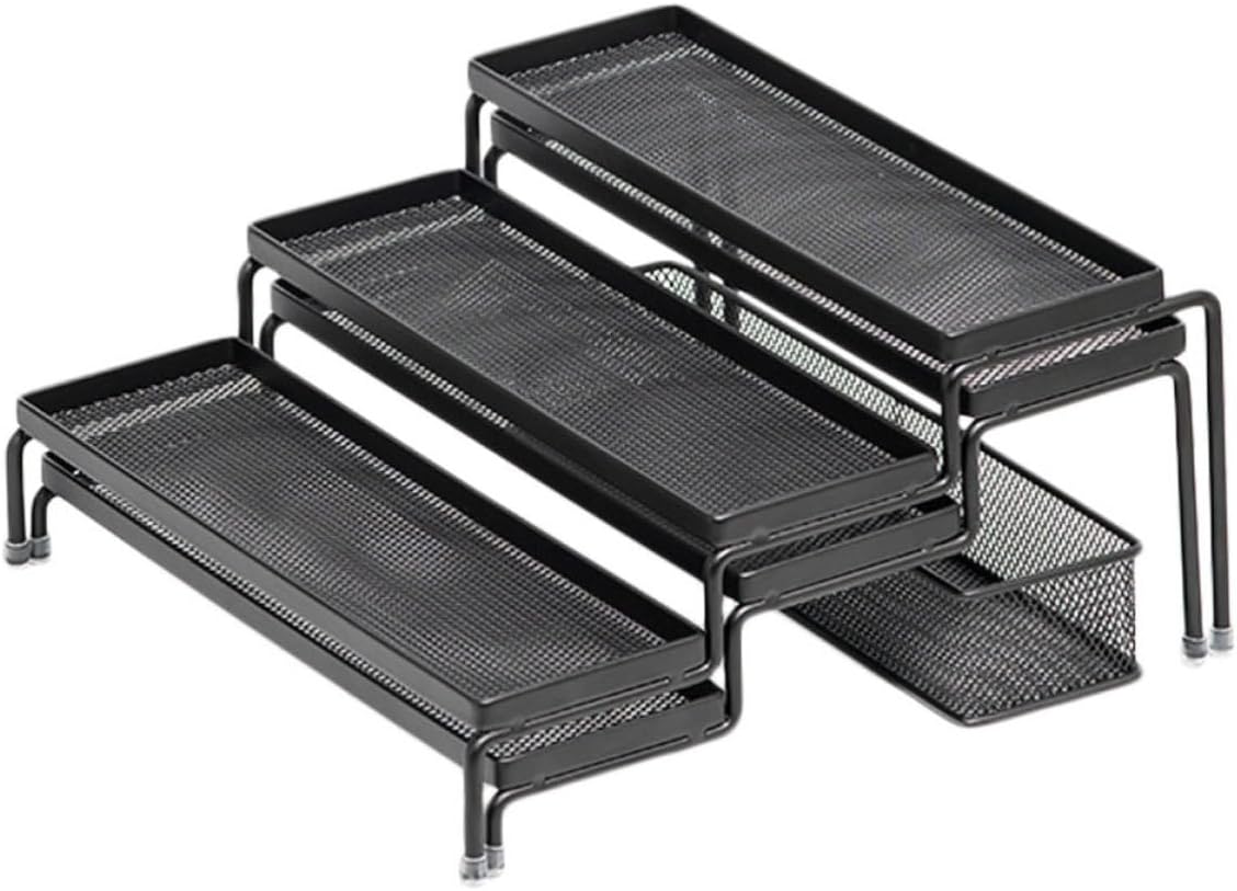 SOLUSTRE 3 Pack 3 Tier Expandable Iron Spice Rack Organizer for Kitchen