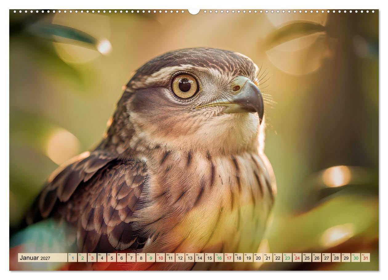 CALVENDO · Besondere Vogelportraits (Kalender 2027) | DIN A2 Querformat · Wandkalender · zeigen Vögel in einer Intensität, die man selten so nah erlebt: feine Federstrukturen…