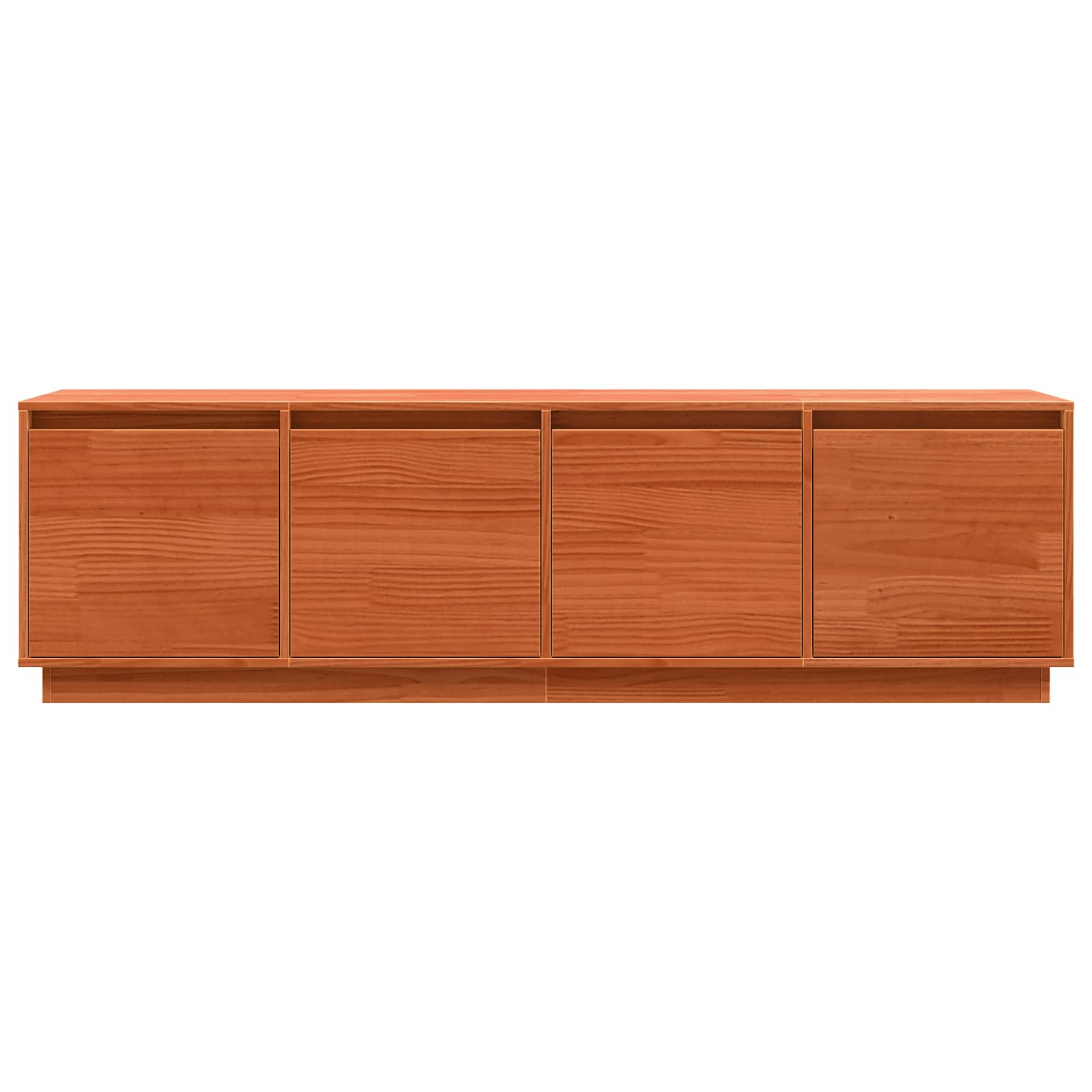 Mobile TV marrone in legno 156 x 37 x 45 cm con vano portaoggetti, credenza bassa per soggiorno, rack HiFi e ripiano multimediale, per home theater, angolo gaming
