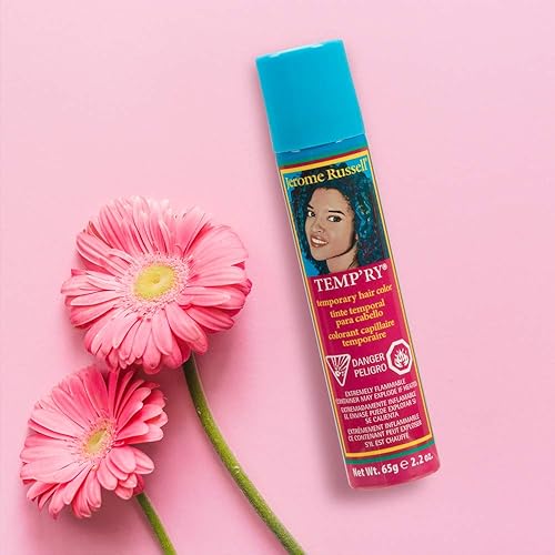 Miniatura 3 de Jerome Russell - Tinte en aerosol temporal para el cabello, color plateado, color de cabello temporal intenso, secado rápido, antiadherente, tinte