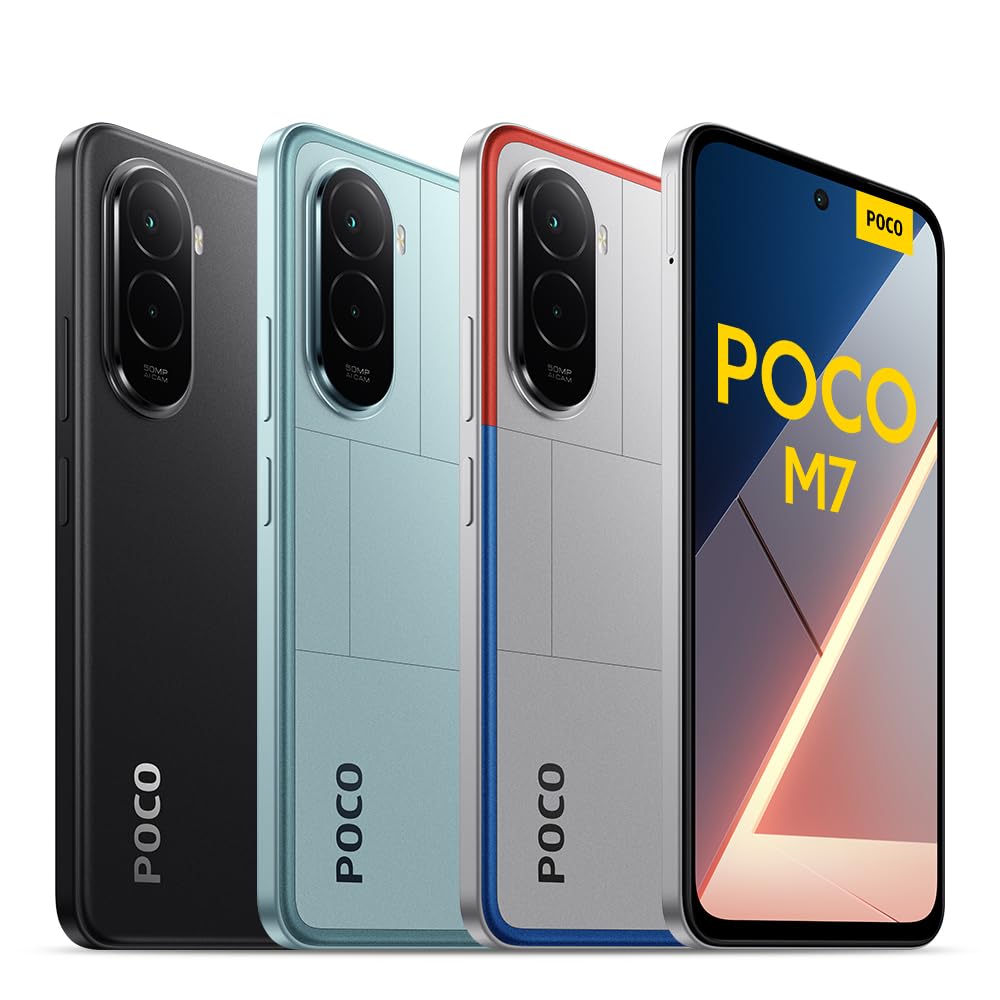 XIAOMI POCO M7, smartfon 8+256 GB, 6,9-calowy wyświetlacz FHD+ 144 Hz, Snapdragon 685, podwójny aparat AI 50 MP, 7000 mAh, czarny, ładowarka nie jest dołączona (wersja francuska + 2 lata) | Wyświetlacz 6,9" FHD+ 144 Hz, Snapdragon 685, podwójny aparat 50