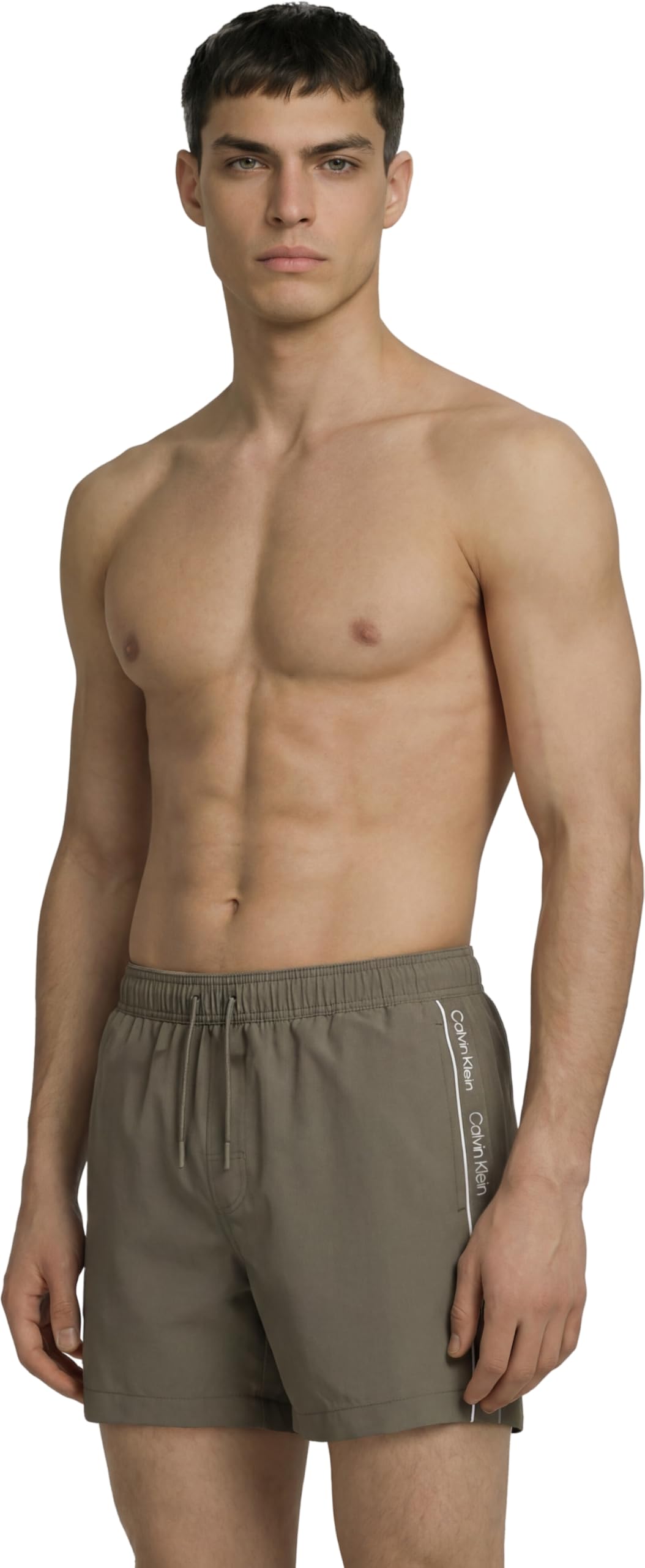 Calvin Klein Men’s Swim Shorts Medium Drawstring with Drawstring, Green (Deep Lichen Green), XL