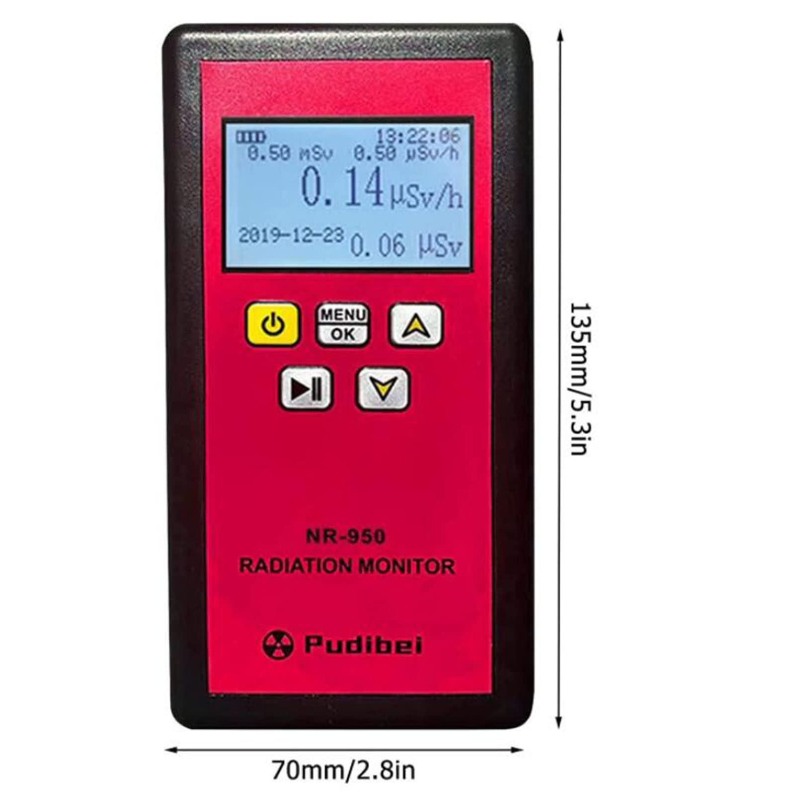 Detector de radiación, Contador Geiger De Radioactividad, Último Contador Geiger, Dispositivo De Alarma De Dosis, Monitor Dosímetro, Medidor Digital De Alta Sensibilidad, Detector De Radioactividad Pr