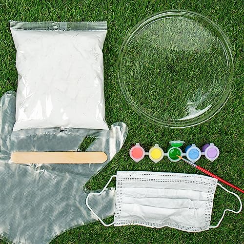 Creative Roots 64914A Handprint Stepping Stone, Includes 7-Inch Ceramic Stepping Stone & 6 Vibrant Paints, Garden Stepping Stone Kit thumb #1
