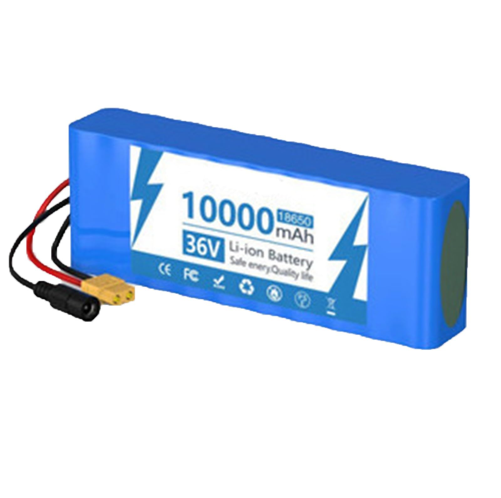 36V 10AH 10S2P Lithium-Ionen-Akku Für Elektrofahrräder Wasserdichter PVC-Akku Mit Integrierter Schutzplatine E-Bike Langlebiger Lithium-Ionen-Akku