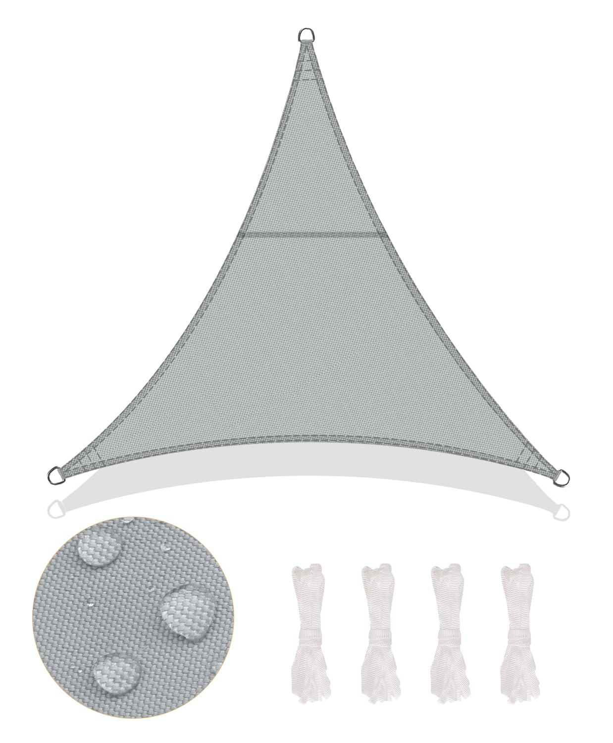 Vela Ombregiante 5x5x7m Triangolare - Protezione UV 95% Per Esterni