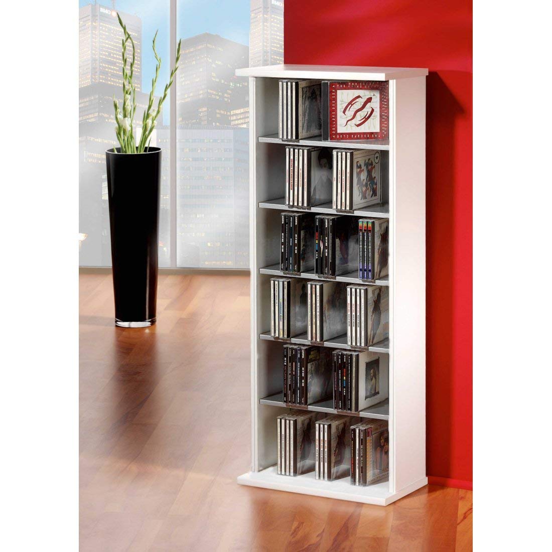 VCM Shelf Shelving Storage Unit Bookshelf Bookcase CD DVD Tower