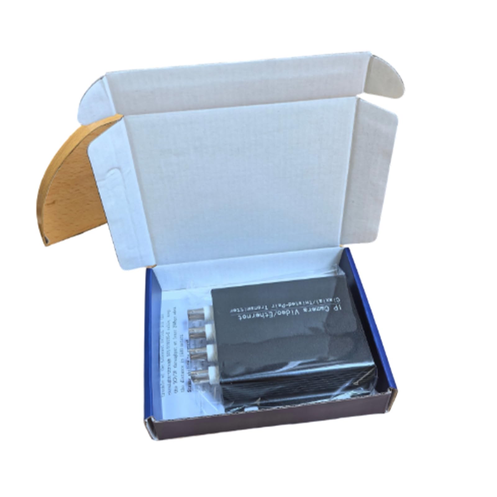 RJ45-zu Koax Kamera Extender, 4-Kanal Koax Videobox mit schwarzem Metallgehäuse und 2 km Entfernungsreferenz für CCTV Installationsteams