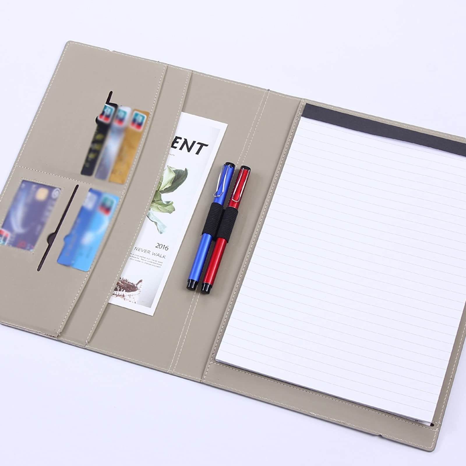 Carpeta A4 e Letter Paper Size Appunti multifunzione in pelle multifunzione per riunioni di lavoro Scrittura cuscinetto a foglia sciolto Borsa di stoccaggio foglia-5 pacchetti Carpeta expandible