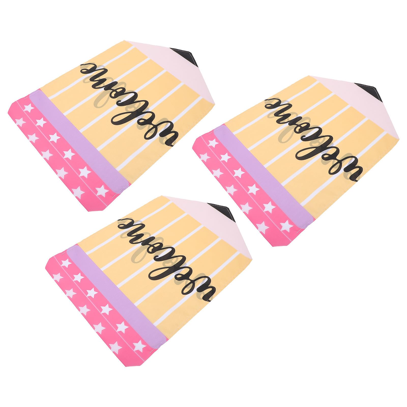 Banderas para fiestas de colegio Alipis, pack de 3 piezas de poliéster para decoración