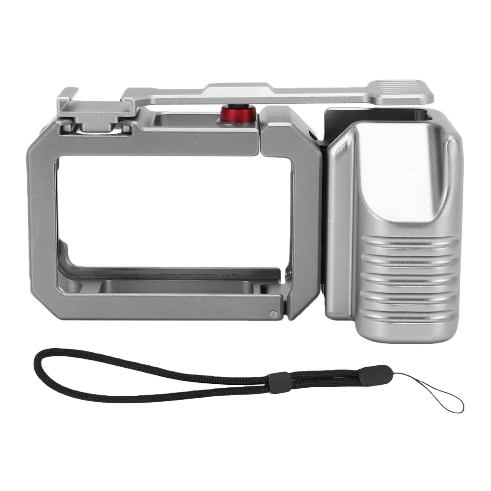 Kit Impugnatura per Action Camera con Sgancio Rapido Magnetico e Supporto per Slitta Fredda per Fotografia di Strada, Design Ergonomico Antiscivolo, Materiale ABS Resistente e Silicone