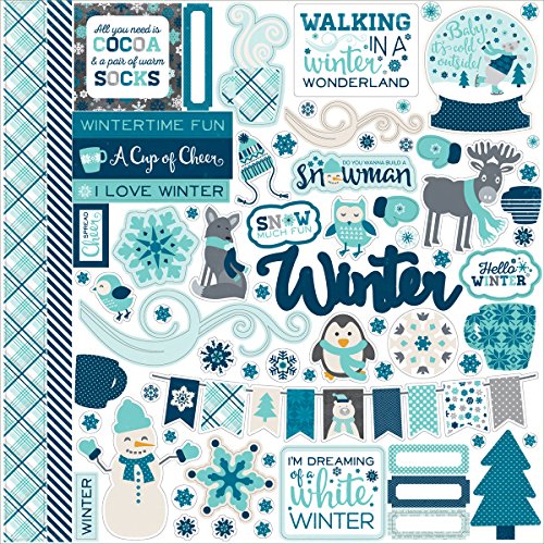 Echo Park Paper Company Hello Winter Element Sticker 12-x-12-Inch