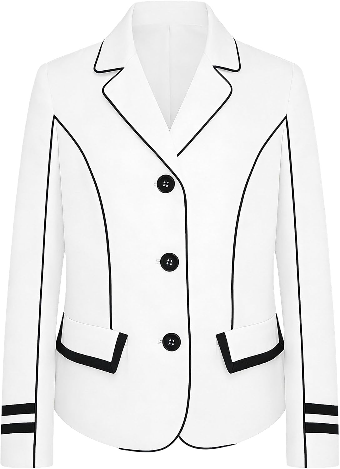 Linjinx Equestrian Shirts for Girls Horse Riding Long Sleeve Shirt English Horse Show Jacket Lapel Suit Jacket