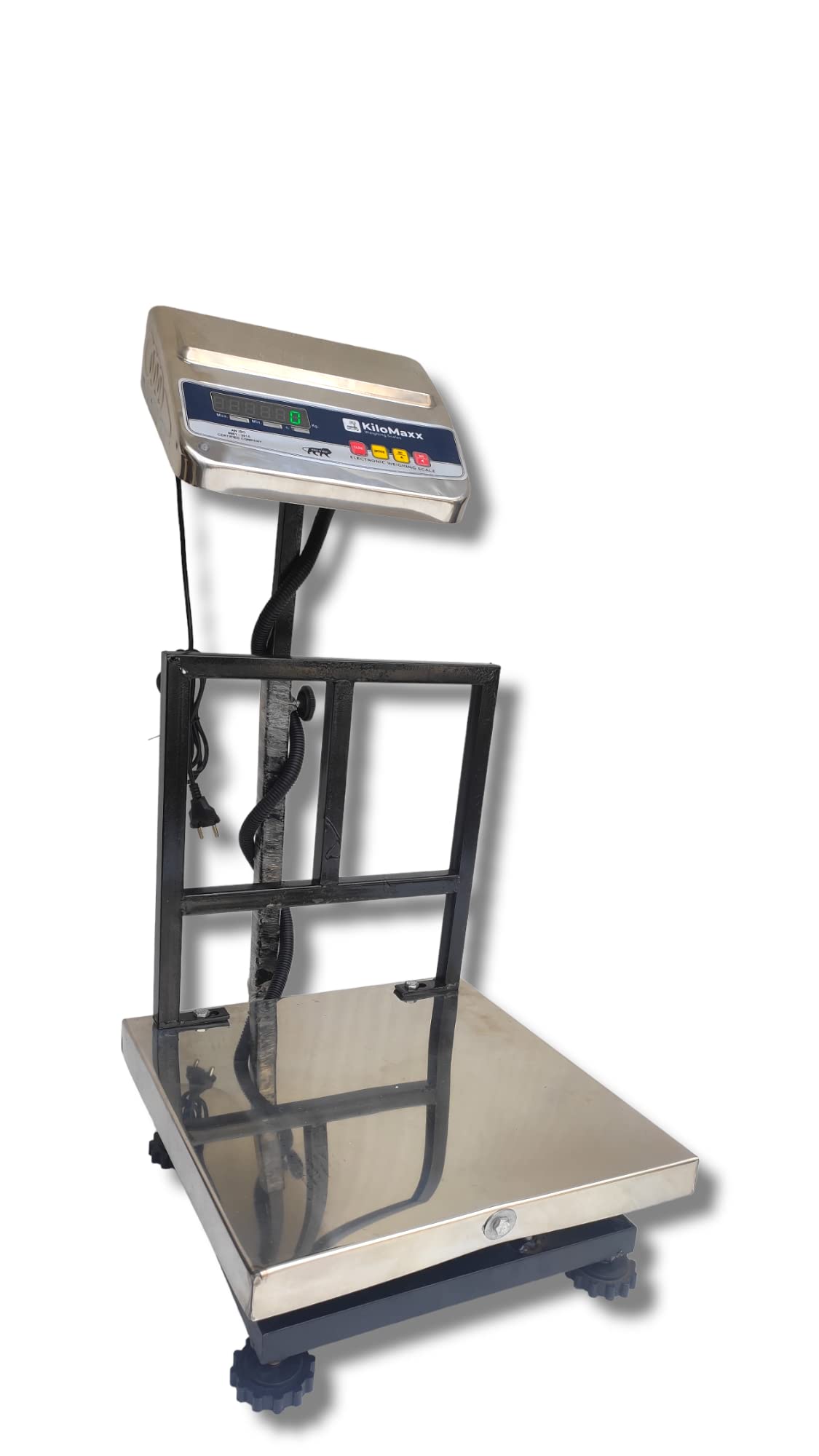 KiloMaxx KM-21 Weight Scale With EcoSense Technology Capacity 100kg x 10g Pole Weighing Machine for Retail Shops, Kirana Shop, Kitchen and Commercial Purposes (14 * 14", Stainless Steel) (B0BTX95TQK) Amazon Price History, Amazon Price Tracker