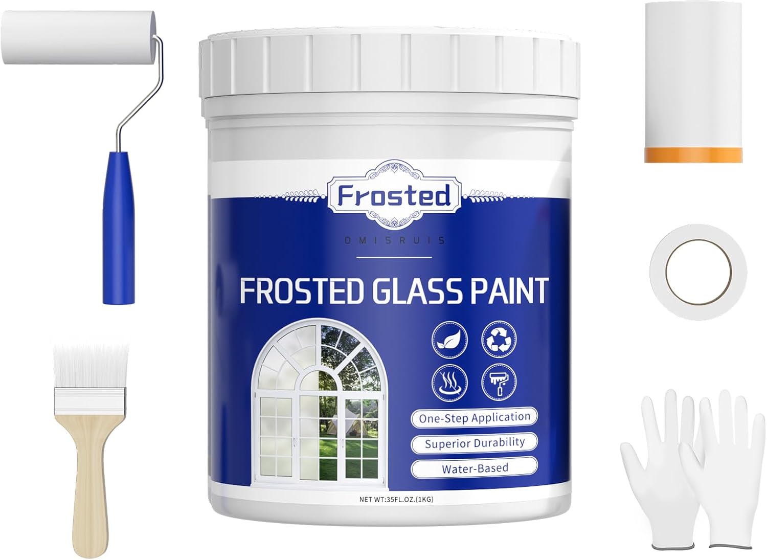 Frosted Glass Paint, Frosted Glass Paint for Windows with Tools, Water