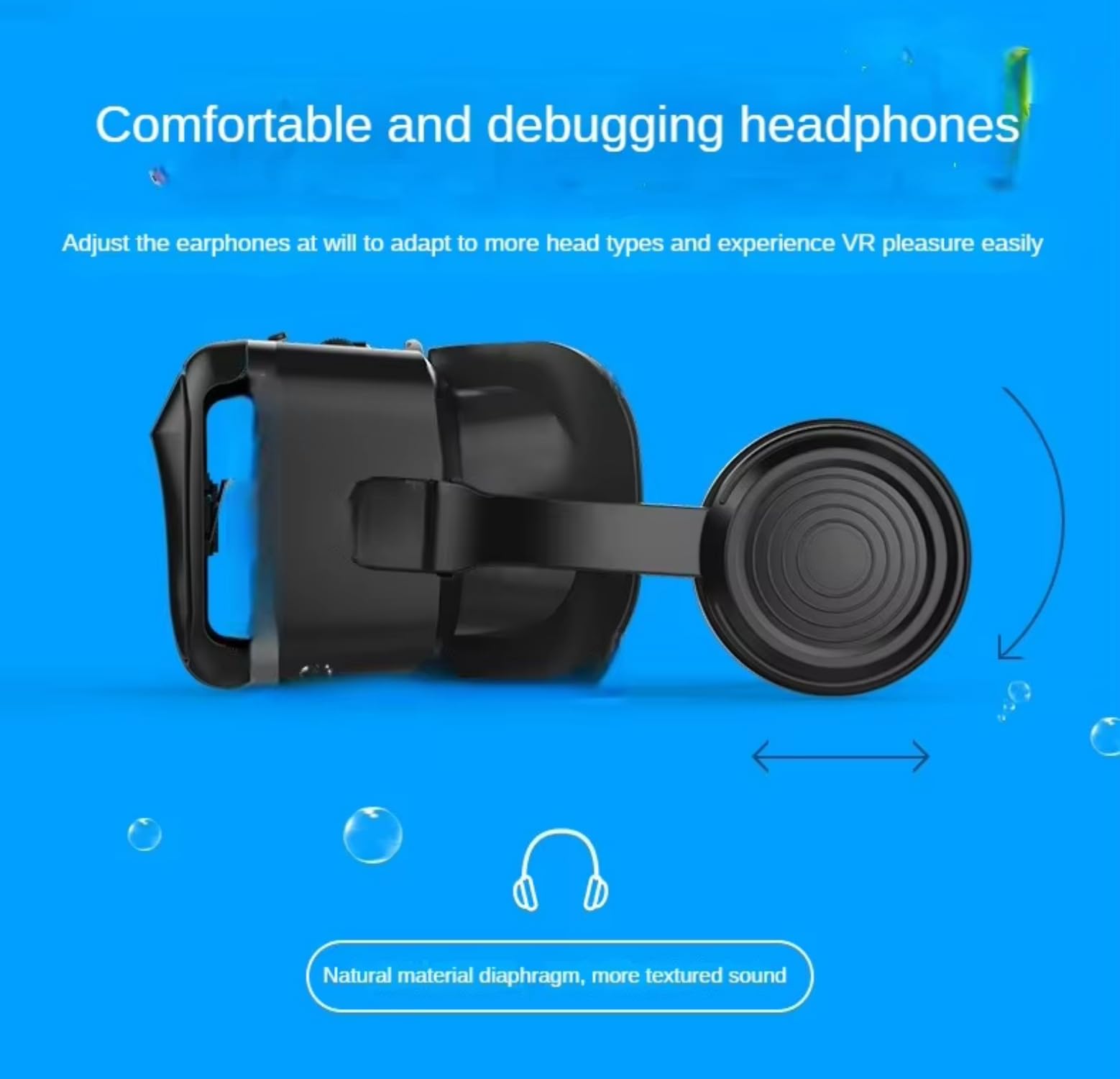 Cuffie per realtà virtuale VR, set 3D VR per adulti e bambini, occhiali VR per film 3D, videogiochi, occhiali VR per iPhone 16 15 14 13 Pro Max Plus Samsung Galaxy S24 S23 S22