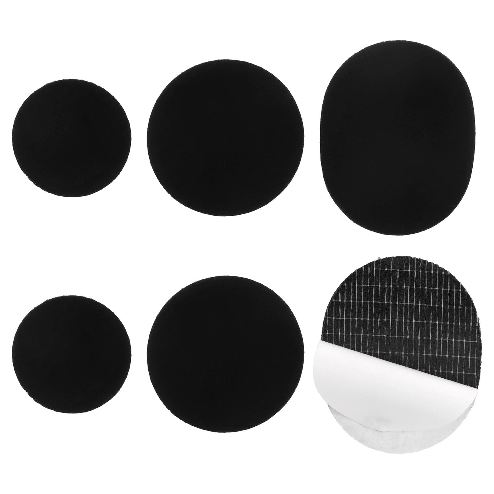 LanmeiLanmei Shoe Repair Patches, 6 Pack Self-Adhesive Spliced Sewn Patch Shoes Hole, Sneaker Hole Repair Leather Patch for Most Types of Shoes(Black)