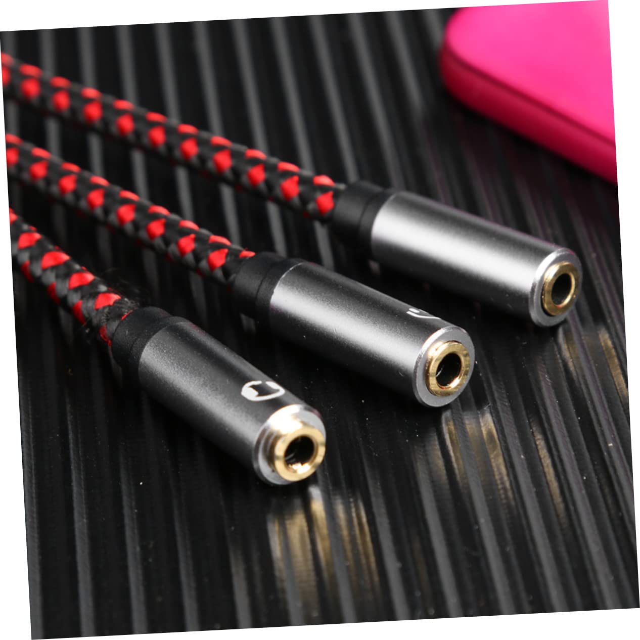 Mikikit 3pezzi Cavo Splitter Audio Di Alta Qualità Per Cuffie Adattatore Vie Per Laptop e Smartphone Compatibile Con Dispositivi Porta Placcato Per Connessione Stabile e Qualità Audio