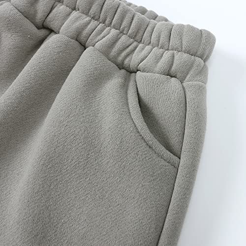 Image of MYGBCPJS Youth 2PCS Jogger Outfits Set Fleece Hooded + Sweatpants Boys Girls Athletic Sweatsuits Pullover Clothes