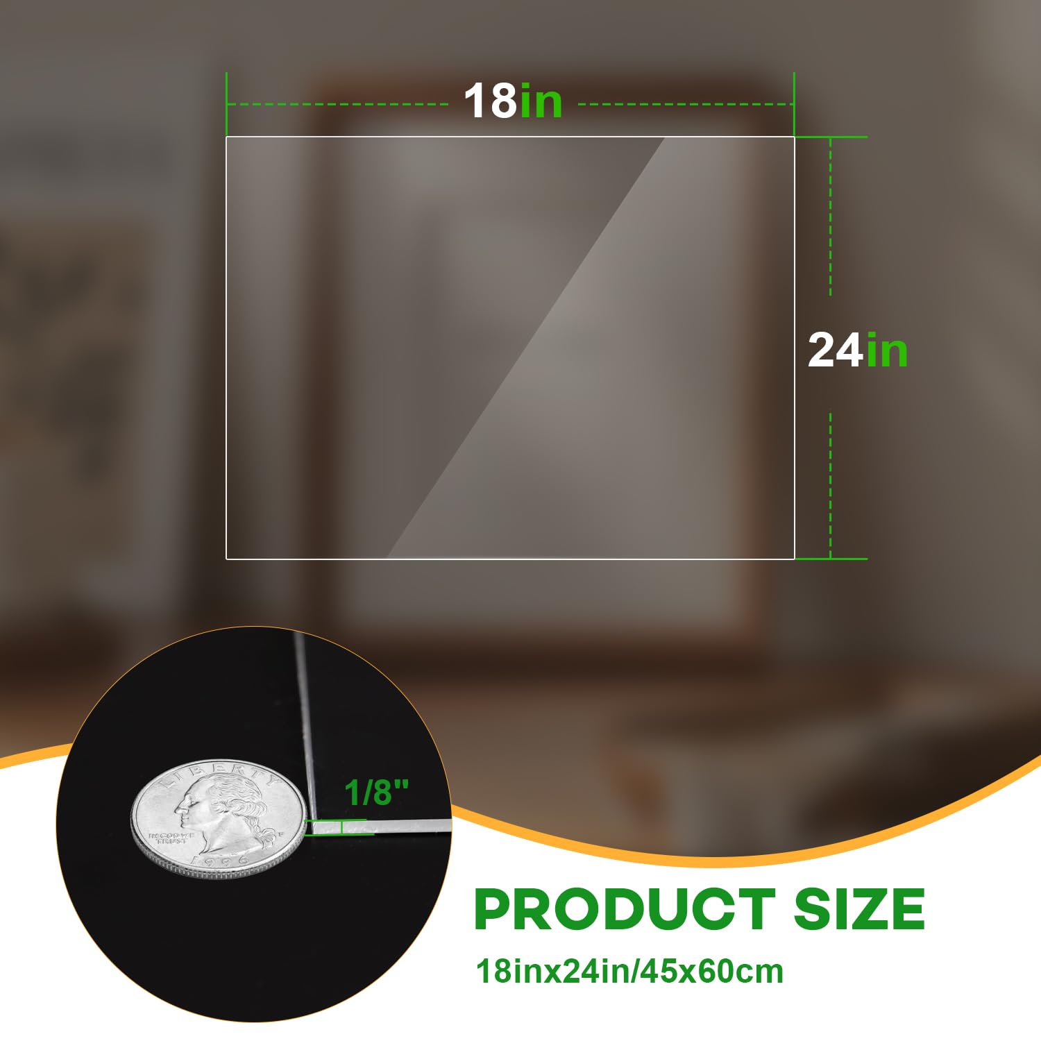 Plexiglass Sheets - 2 Pack 1/8" x 18"x24" -3