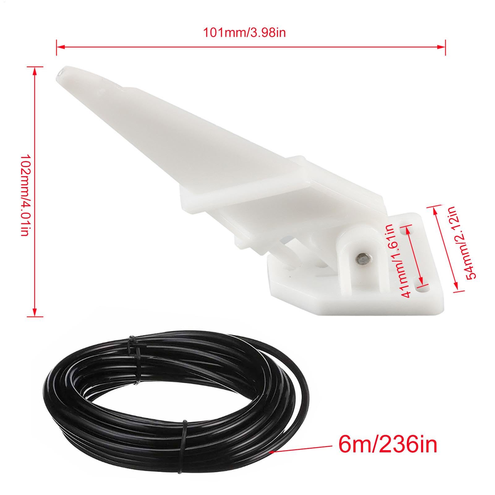 Pitot Tube Kit Für Boote Für Boote, Automatische Kick-up-Röhre, Tachometergeschwindigkeits-Kit Zum Sorgfältigen Lesen | Messen Sie Bis Zu 80 Km/H Pitot Kick-up Pipe Kit