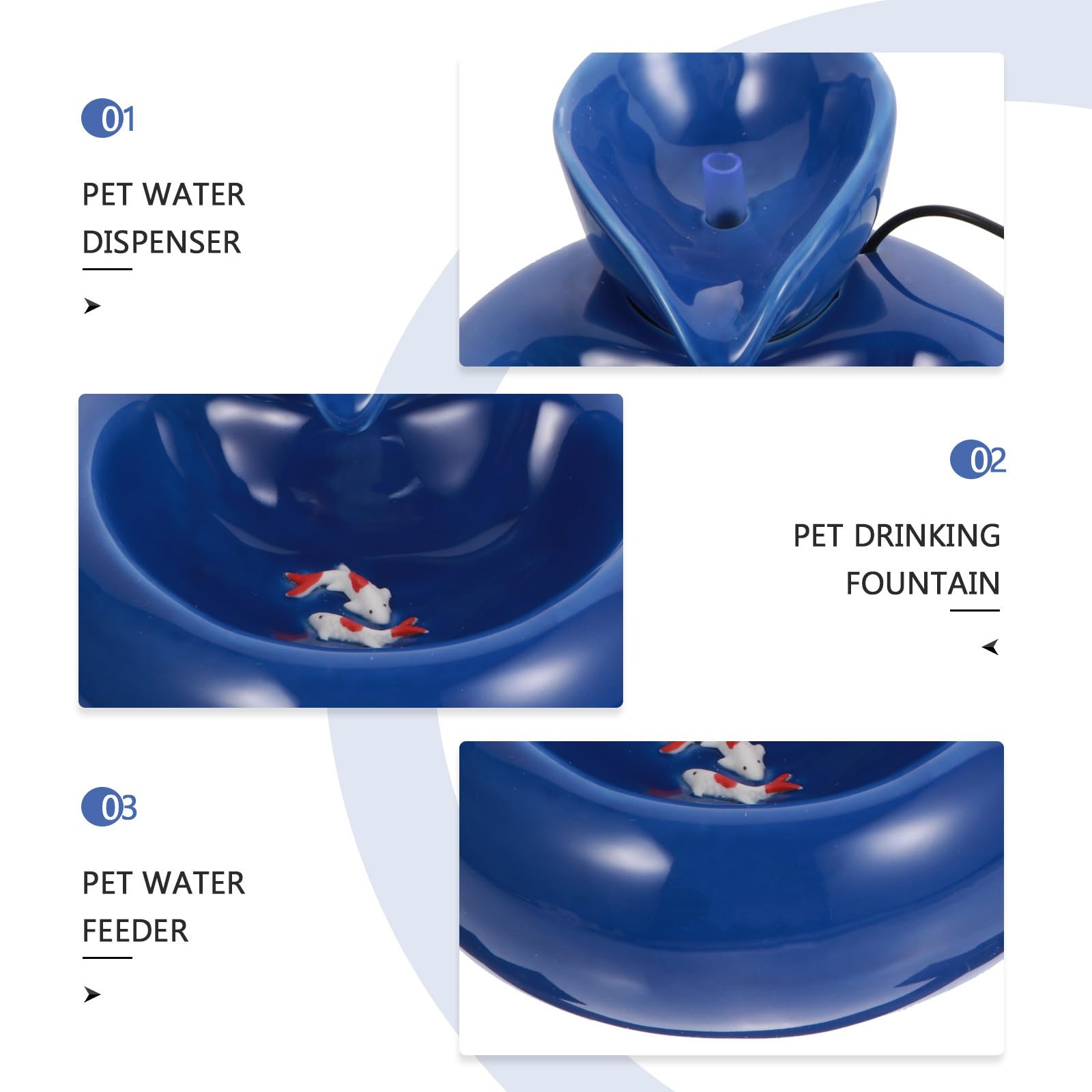 Bebedero Automático para Mascotas USB de Cerámica Agua Continua