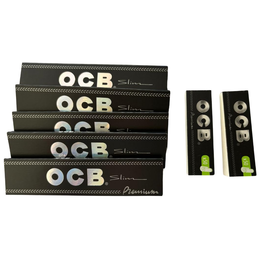 5 OCB Black Kingsize Rolling Papers & 2 OCB Tips Booklets