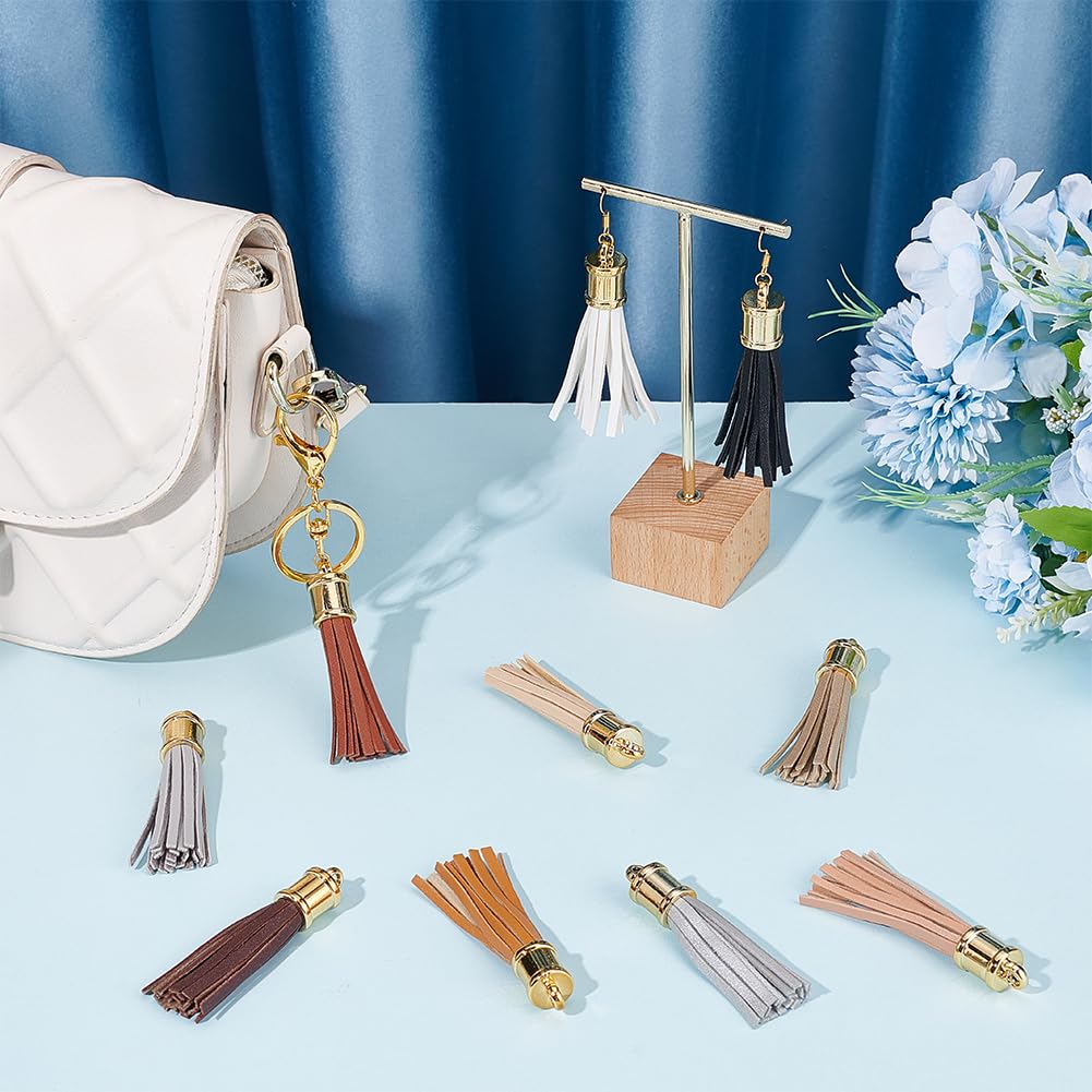 10 Nappe In Ecopelle Colorate PH PandaHall - Per Portachiavi, Bracciali Fai Da Te E Decorazioni Creative - Foto 9