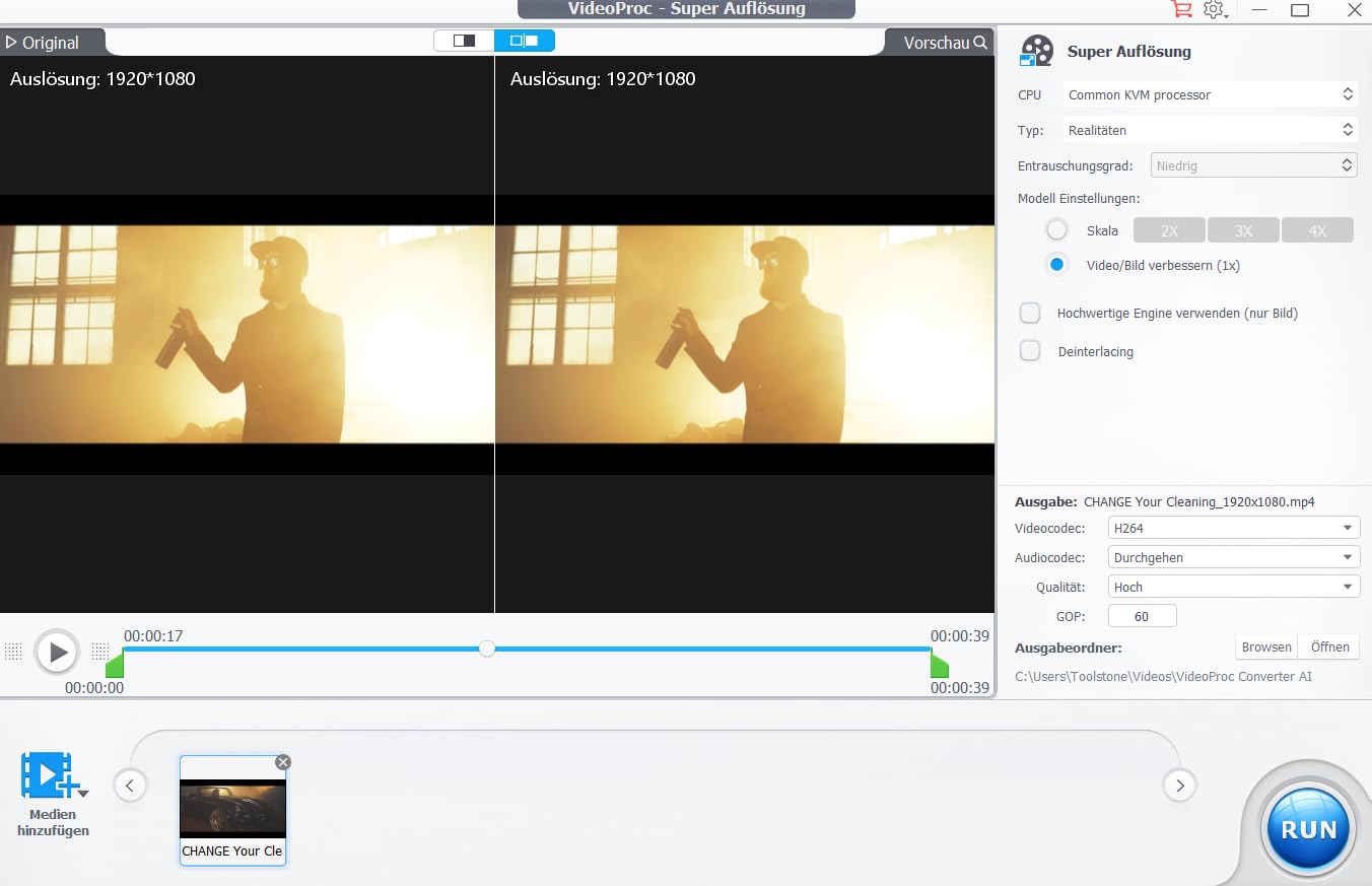 Digiarty VideoProc Converter AI | Kompatibel mit Windows | 1 Gerät | 1 Jahr | Video-Konverter, Kompressor, Downloader, Recorder | Aktivierungscode per E-Mail