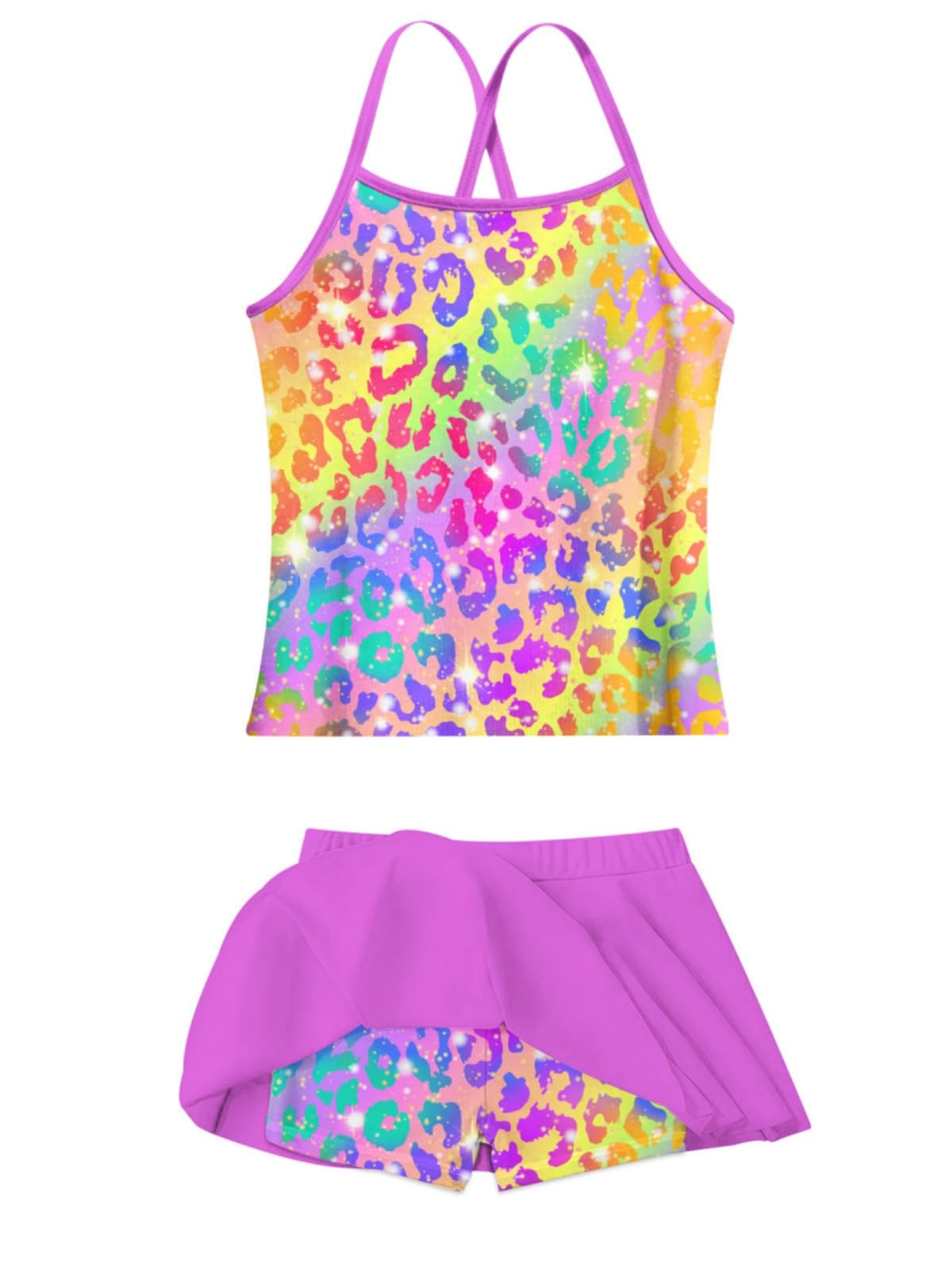 Girls Tankini Swimsuit Bathing Suits Summer Beach Swimwear Size 4-12