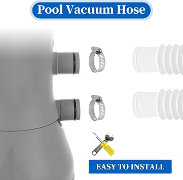 Replacement Hose for Intex Above Ground Pools, 1.25 Filter Pump Hose 2pcs