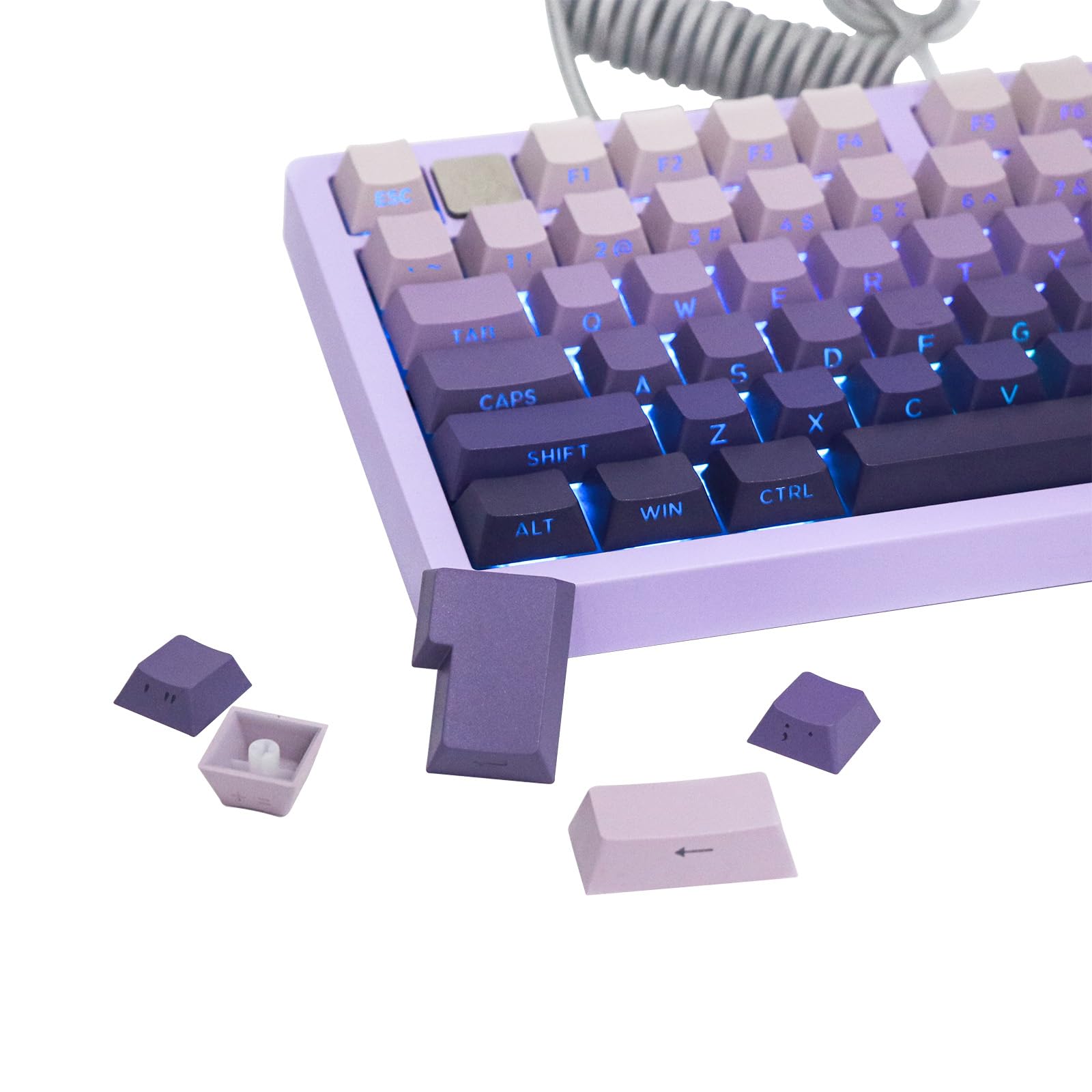 Amazon | EPOMAKER Lavender 133キー キーキャップセット