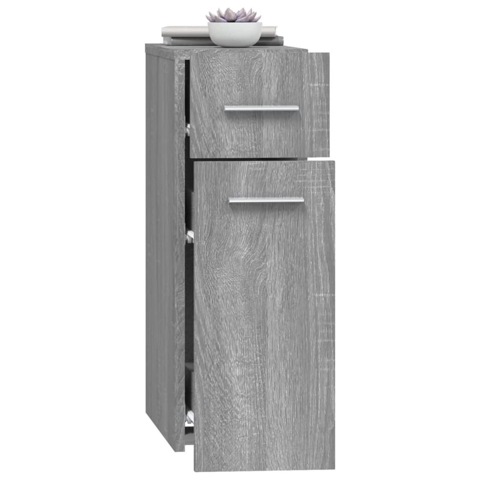Armario botiquín Madera contrachapada Gris Sonoma 20x45,5x60cm, Caja Medicamentos, Botiquín Versátil, Caja De Almacenamiento