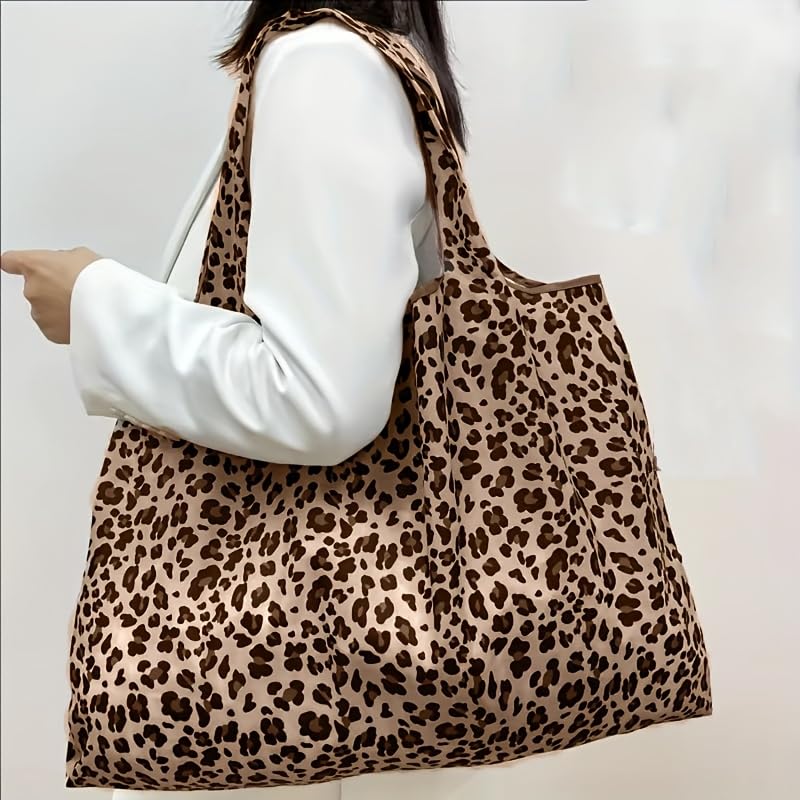 Bolso grande para mujer estampado leopardo capacidad amplia miniatura 3