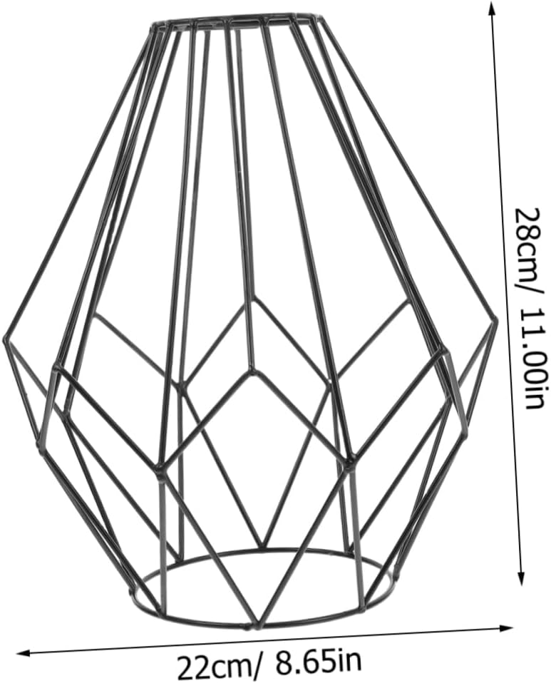 TEHAUX 1pc Vintage Iron Bulb Guard Lamp Shade Unique Pendant Light Cover Easy to Install Ceiling Fixture for Home Decor Sturdy Design for Dining Room Kitchen and Spaces