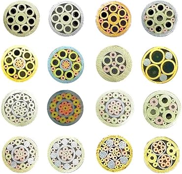 Rivets, 6mm Mosaic Pin Rivets for Knife Handle Screw Brass Mosaics Rivets Nail Steel Tube More Design Exquisite Style Length 90mm 1PCStyle 2