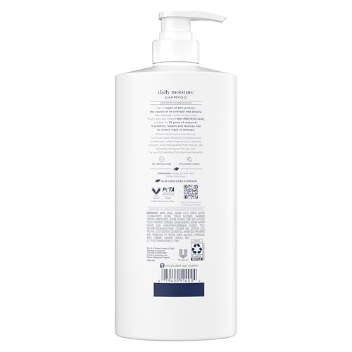 dove damage therapy shampoo daily moisture for dry hair with bio-protein care technology and hyaluronic serum 28 fl oz