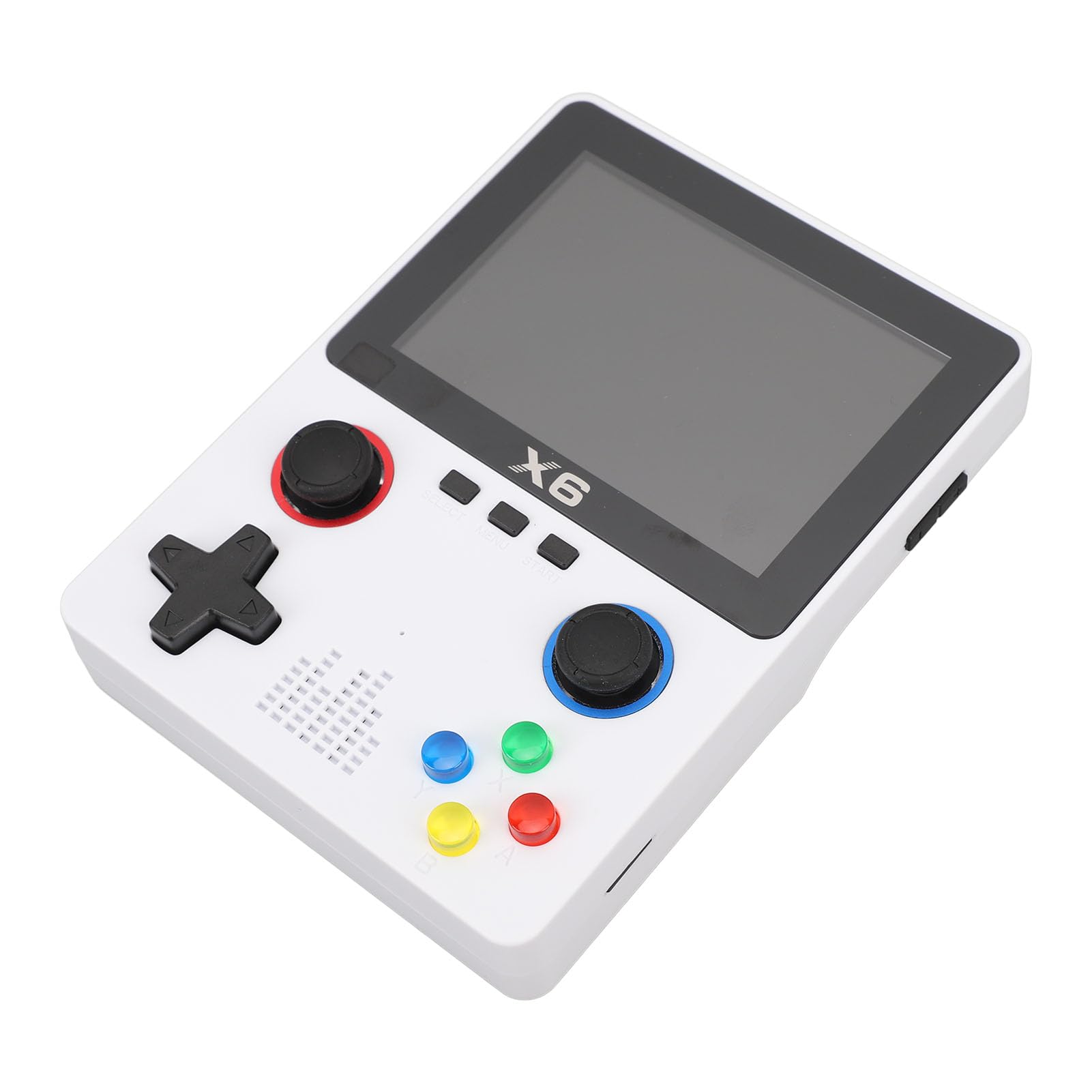 EMUKOEP Consola de Juegos Retro Portátil HD Dual Rocker para Adultos, Juegos, Pantalla de 3,5 Pulgadas, Tarjeta de Memoria 32G (Blanca)