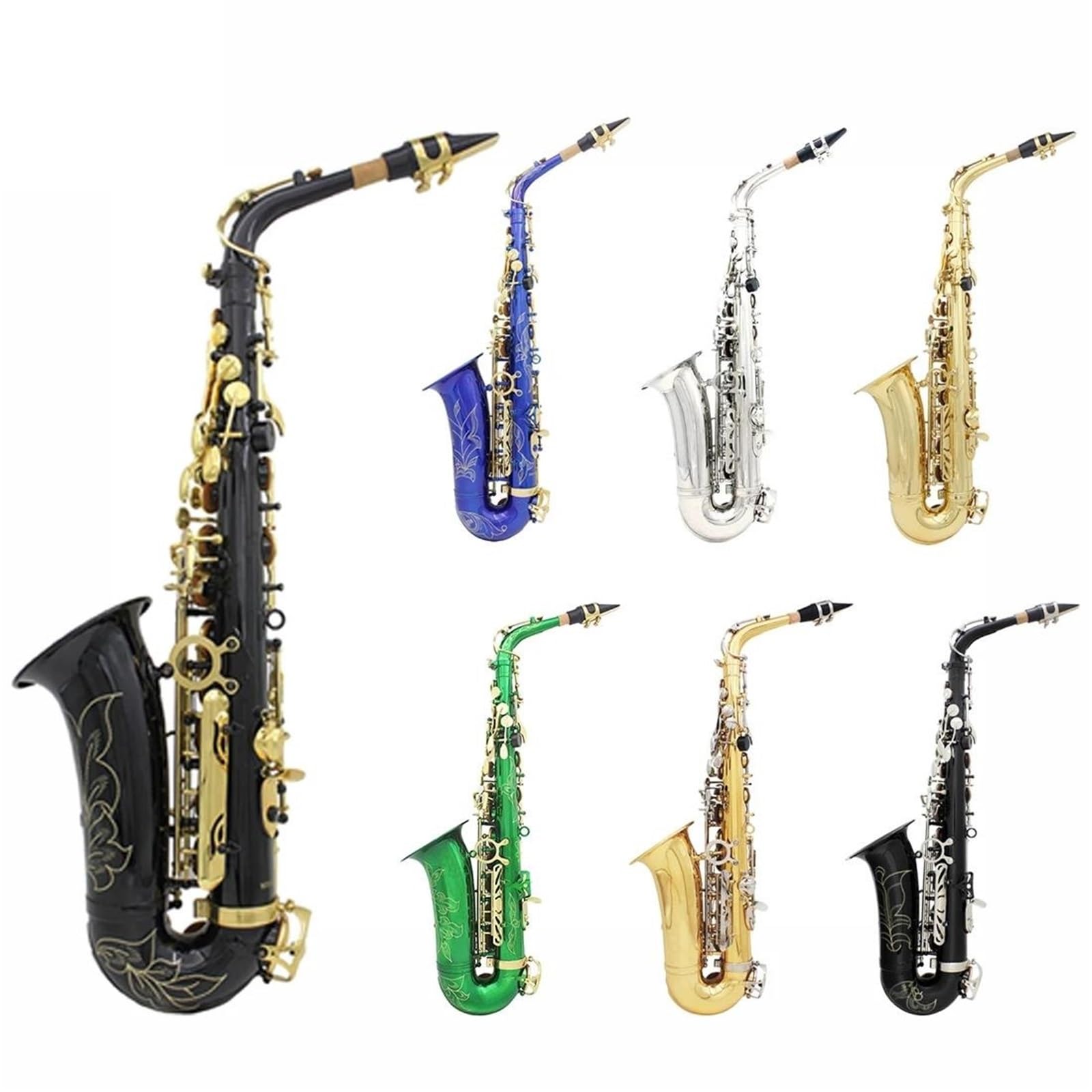 Saksofony Saksofon Altowy Eb Instrument Dęty Blaszany Profesjonalny Z Akcesoriami