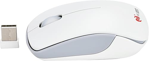 Miniatura 3 de MCSaite 2.4G Slim Ratón inalámbrico con Nano Receptor (blanco)