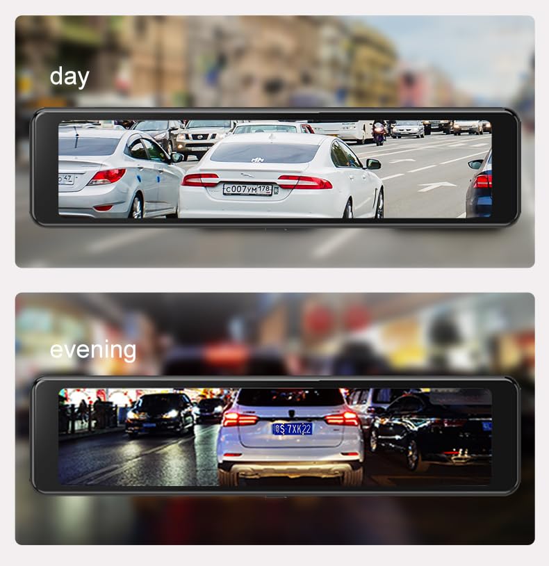 Image of DEVIANT 4K Dual Dash Camera with 11.26'' Mirror Display Touch Screen |Super Night Vision |GPS Logger | ADAS|WiFi | Front & Rear Reverse Camera | G-Sensor, Loop Recording, Parking Monitor Car DVR Cam