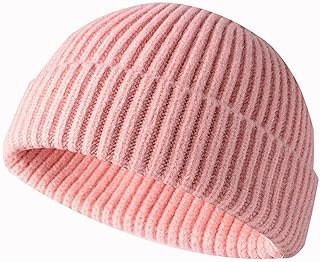 Sombrero de Punto de Invierno Sombrero de Casquillo Marinero Sombrero cálido Retro (Color : Pink, tamaño : One Size)